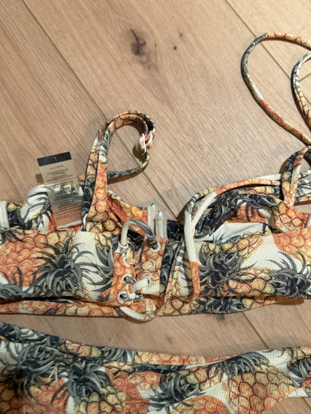 Boys & arrows pineapple bikini Set - Orange, green & White - Picture 4 of 5